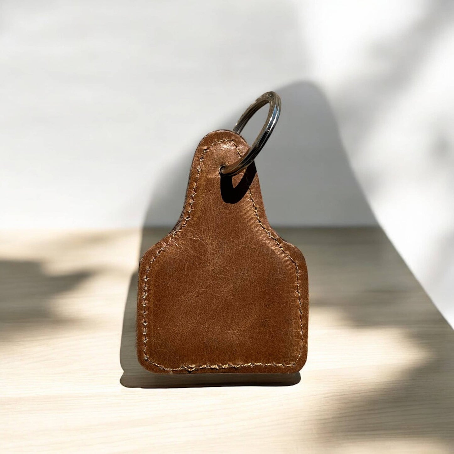 Brown Cactus cowhide Keychain