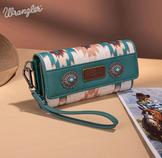 Wrangler Aztec Western Trifold Clutch