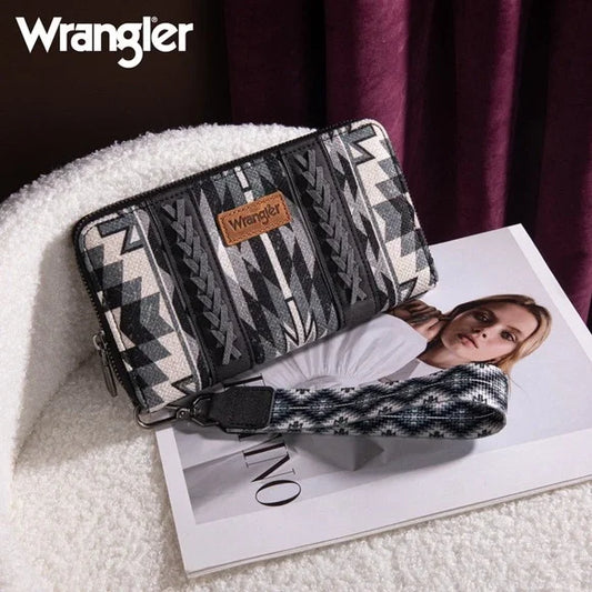 Wrangler Black and Gray Women's Wallet