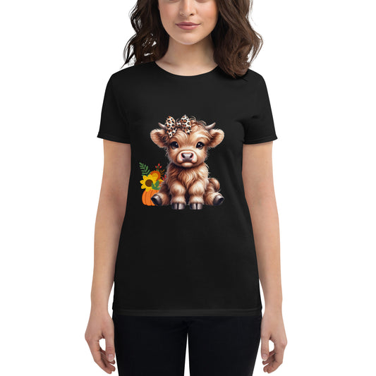 Women's short sleeve t-shirt - Pumpkin Cow