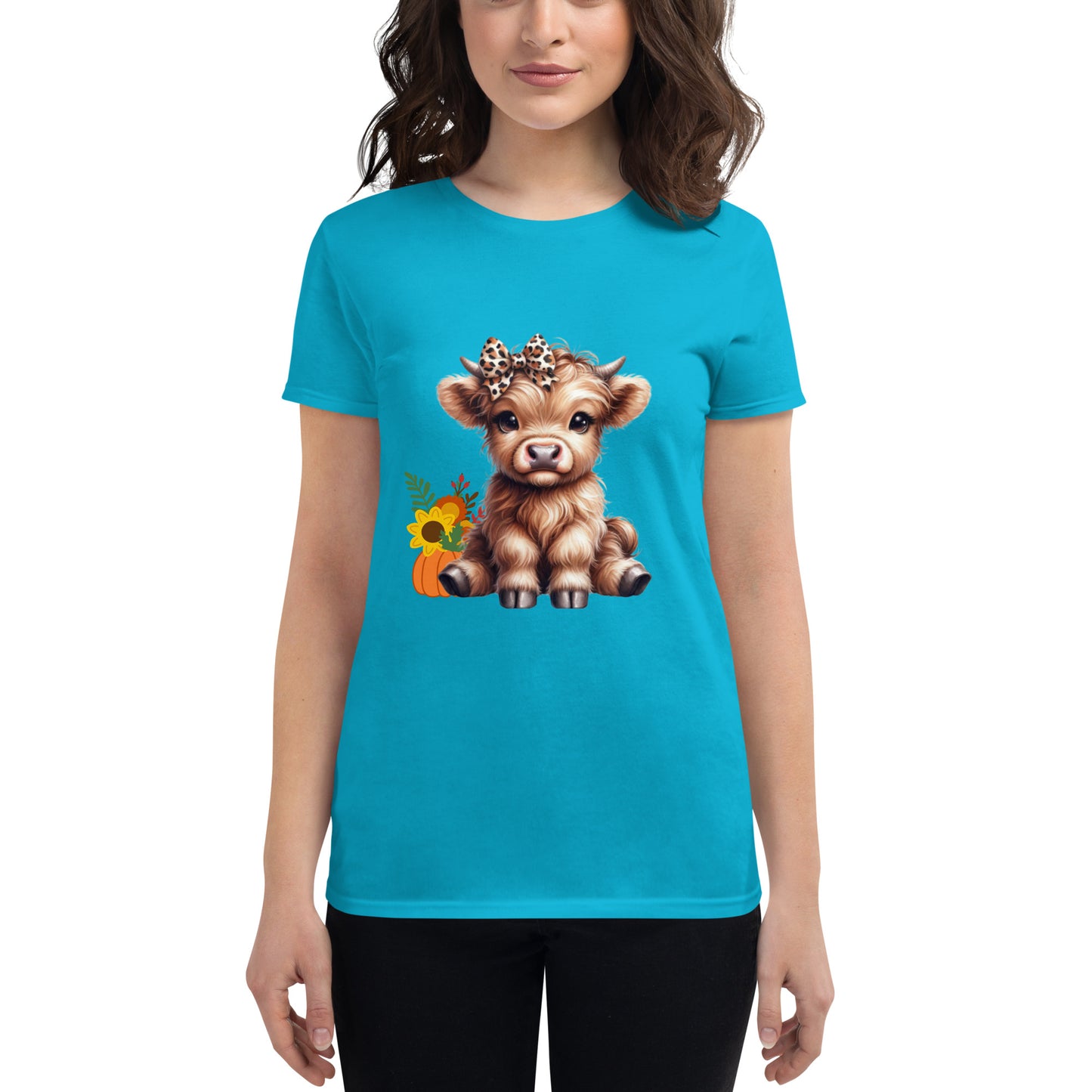 Women's short sleeve t-shirt - Pumpkin Cow