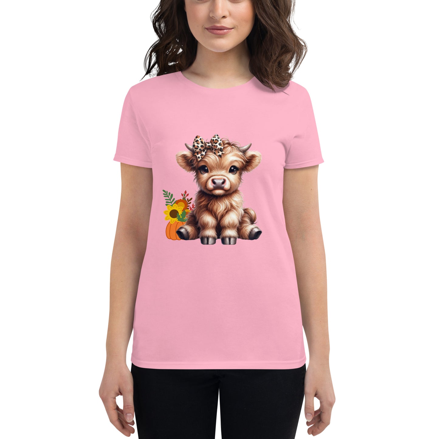 Women's short sleeve t-shirt - Pumpkin Cow